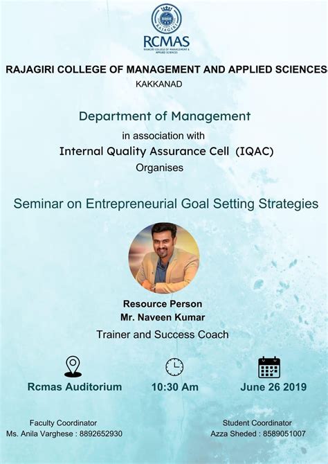 » Seminar on Entrepreneurial Goal Setting Strategies