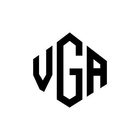 VGA letter logo design with polygon shape. VGA polygon and cube shape ...