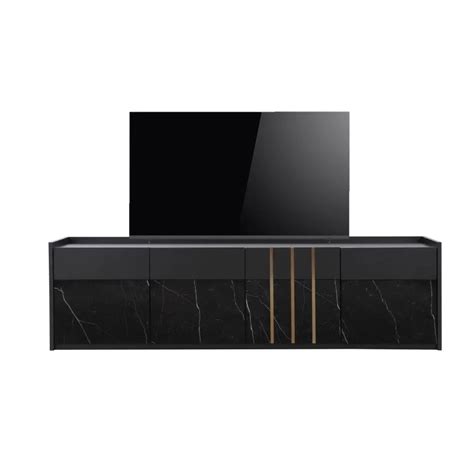 MARQUINA TV STAND 180 CM. BK/MB – Houslife