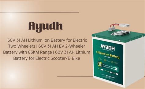 AYUDH 60V 31Ah Lithium Ion EV Battery for Electric Two Wheelers | 3–4 ...
