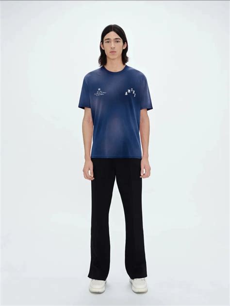 AMIRI || Vintage Collegiate Logo-Print T-Shirt / Blue – FASHION MYST