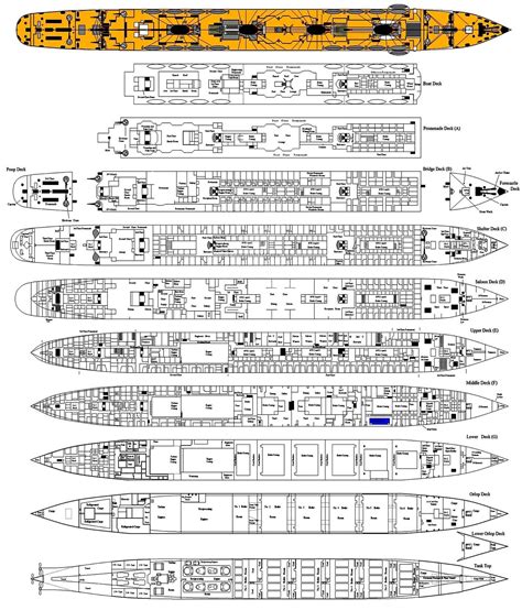 Best 13 Titanic Deckplans : RMS Titanic : Plan of A Deck – Artofit