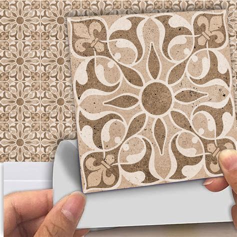 Sonsky Vinyl Textured Pattern-01 Floor Sticker| Tile Stickers |Kitchen ...