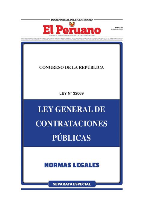 Contrataciones del Estado 2025 | Ley N.º 32069, PLADICOP y SEACE 3.0 ...