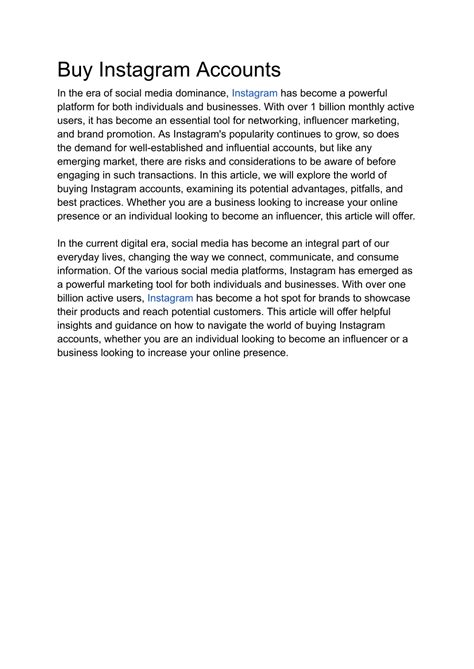 PPT - Buy Instagram Accounts PowerPoint Presentation, free download ...