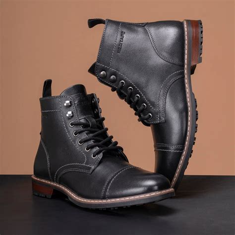 Red Tape Genuine Leather Ankle Length Boots for Men | Soft Cushioned I ...
