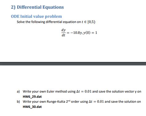 Ode Initial Value Problem Solver Kreyszig 的图像结果