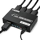 1x4 HDMI Splitter 1 in 4 Out Audio Video Distributor Box