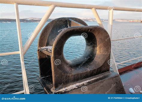 Mooring device, bulwark stock photo. Image of leer, fairlead - 217549064