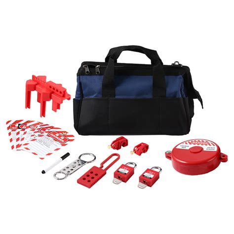 Lockout Tagout Kit Nylon Ties and Carrying Bag Tagout Tags Plug Lockou ...