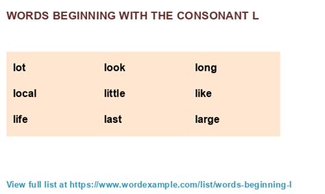 Words beginning with the consonant l (1,000 results)