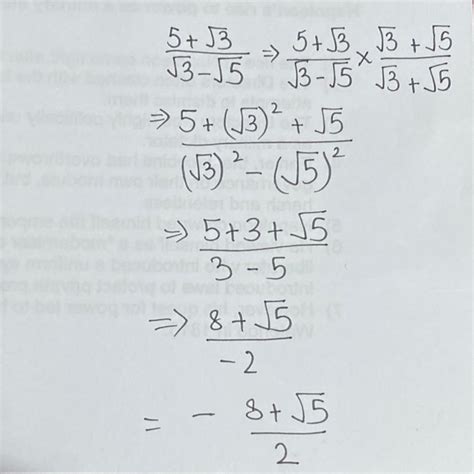 raitonalise 5+√3/√3-√5 - Brainly.in