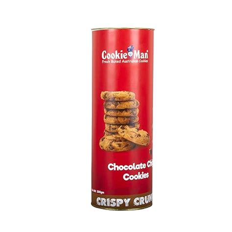 CookieMan Choco Chip Cookies – 200g Canister | Indulgent Chocolate Chip ...