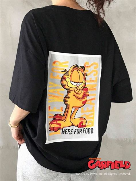 FRIFUL Garfield X FRIFUL Women's Oversized Round Neck Contrast Splice ...