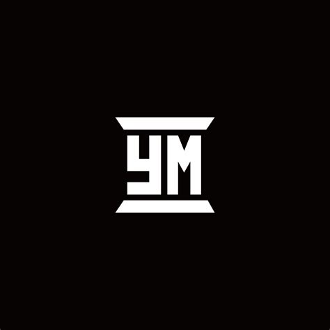 YM Logo monogram with pillar shape designs template 2962702 Vector Art ...