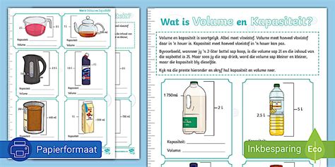 Wat is Volume en Kapasiteit - Aktiwiteit