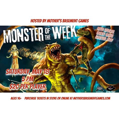 Monster of the Week RPG, Old Taylor High, 18 May 2024 | AllEvents.in