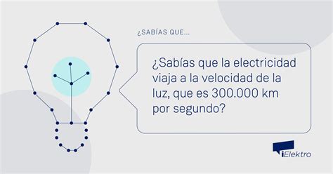 La electricidad viaja a una velocidad de 300.000 km/s