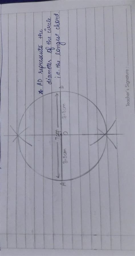 construct a circle of radius 3.5cm draw its longest chord and construct ...