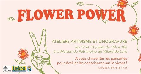 Flower power ! Atelier de linogravure , Maison du Patrimoine Villard-de ...