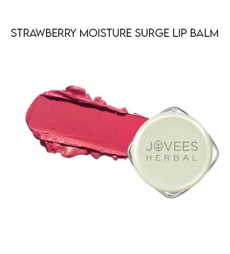 Jovees Strawberry Moisture Surge Lip Balm | Hydrates | Rejuvenates ...