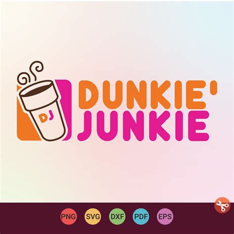 Dunkie Junkie Dunkin Donuts Funny Svg Dunkin Coffee Donut - Etsy