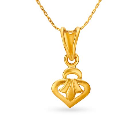 Adorable 22 Karat Yellow Gold Cardioid Pendant