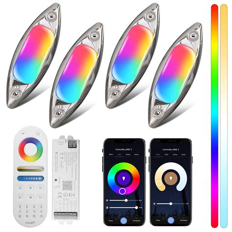 Buy HUSUKU RS6 RGB+CCT Shuttle Type Marine Courtesy Indicator Light kit ...