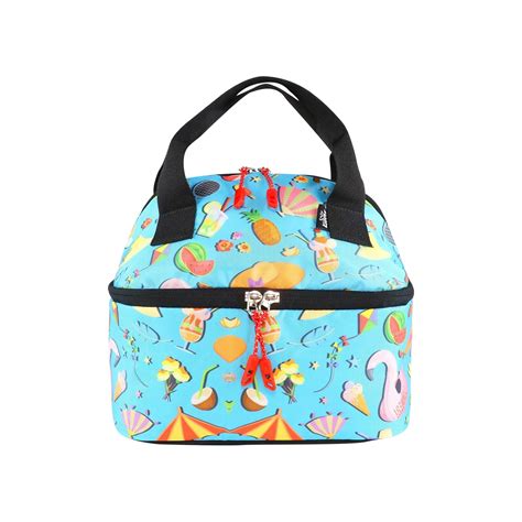 Smily Kiddos | Double Decker Lunch Bag Picnic Theme- Blue | Kids ...