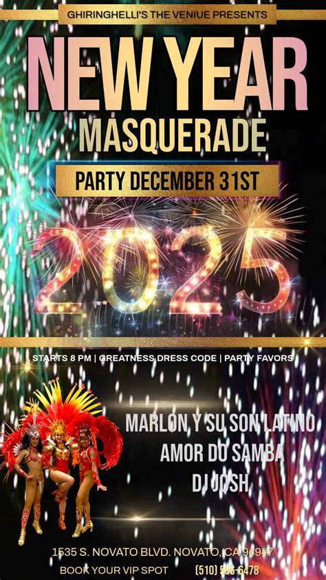 New Years Eve Masquerade 2025, Ghiringhelli's The Venue, Novato, 31 ...