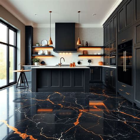 25 Black Kitchen Floor Ideas That Make a Statement