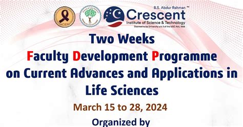Two Weeks Faculty Development Programme on Current Advances and ...