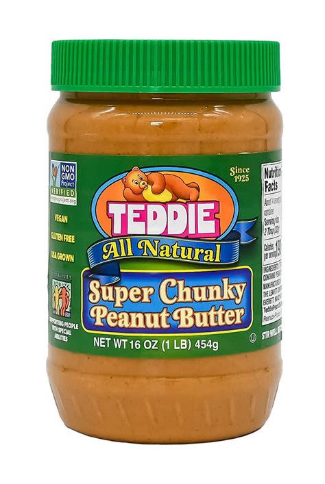 Teddie Natural Peanut Butter Chunky, 453g : Amazon.in: Grocery ...
