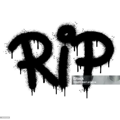 Spray Painted Graffiti Rip Word Sprayed Isolated With A White ...