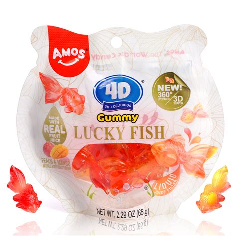 4D Lucky Fish Gummy - 65g/bag – Amos Sweets