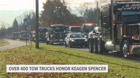 Tow truck driver killed is honored with tow truck procession | wzzm13.com