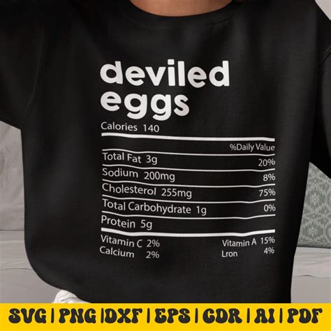 Funny Deviled Eggs Nutrition Facts Thanksgiving SVG PNG (digital ...
