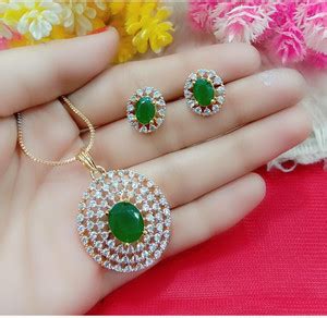 BSC Gallery Alloy Green, White Jewellery Set Price in India - Buy BSC ...