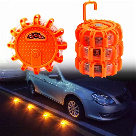 Buy 4-Pack LED Safety Flares Road Emergency Lights XTAUTO Roadside ...