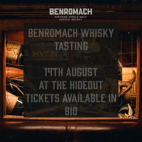 Hideout Presents: Benromach Whisky Tasting, The Hideout, Bath, 14 ...