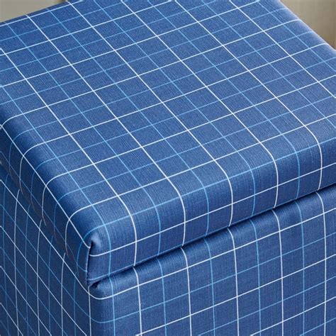 Buy Sheldon Fabric Ottoman with Storage - Blue from Home Centre at just ...