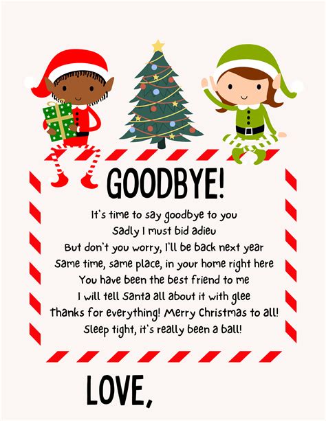 Goodbye Letter From Elf On The Shelf Free Printable at Vivian Nelson blog