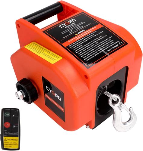 Amazon.com: Cygrd Electric Boat Winch, Reversible Electric Trailer Winch 12V DC, Power-in, Power ...
