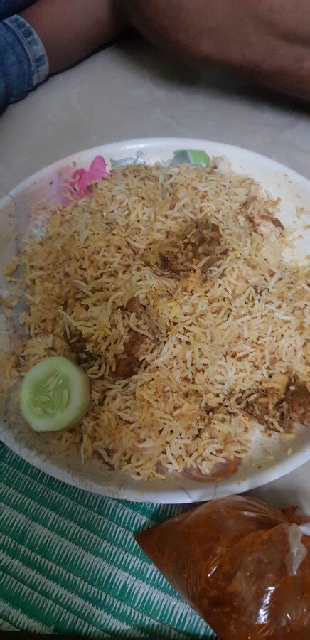 Zomato — burnt chicken delivered in a biryani