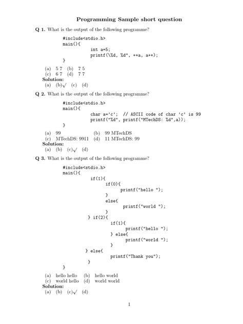 Short Answer On Basic Computer Programming 的图像结果