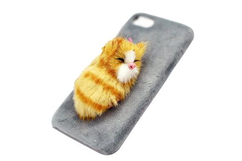 Apple i Phone 7 Plus Super Soft Biege CAT Fur Grey Paris Fashion Winner ...