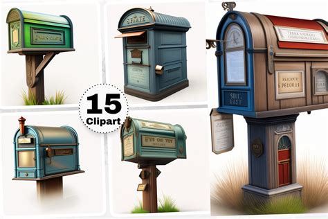 Mail Box With Letter Clip Art