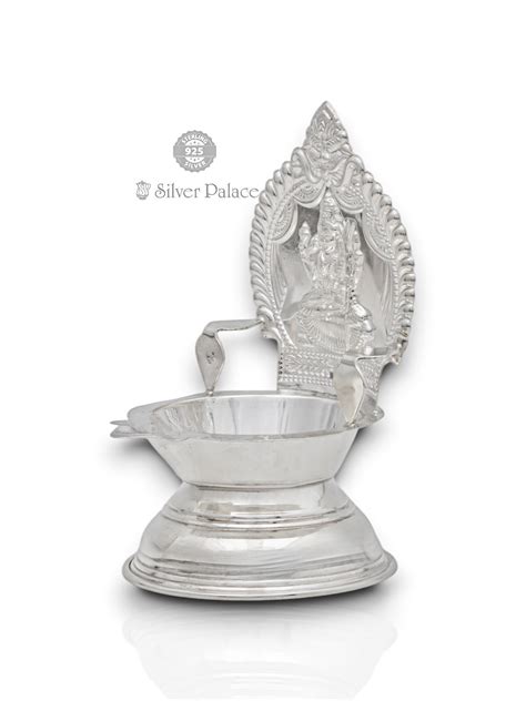 925 Pure Silver Kamakshi Deepam/lamp - Divine Blessing - Silver Palace