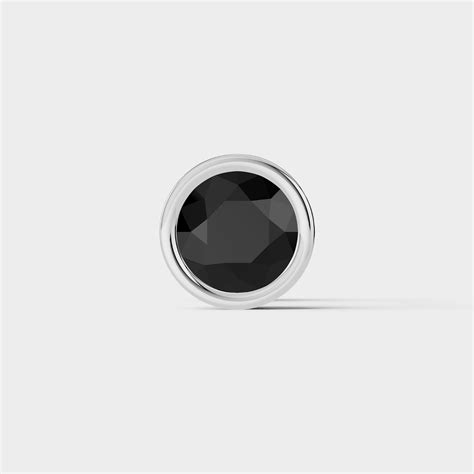 Round Black Bezel Stud ( 1 PC) – KOWF