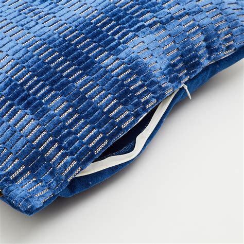 Buy Lush - Blue Textured Velvet Cushion Cover - 40x40cm from Home ...